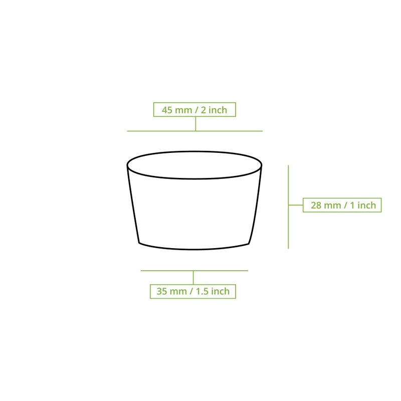 BIOZOYG Paper Sample Cups 250 Pack 1 oz White Round - Sauce Cups Bio-coated Biodegradable - Jello Shot Cups Medicine Cups Portion Cups for Heavy Creme, Mustard, Ketchup - Image 5